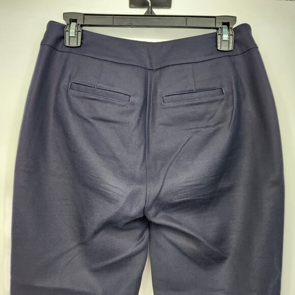 CAbi Navy Mariner High Rise Trouser Pants Flare Leg Nautical #5077 Women's 2 - Picture 9 of 10